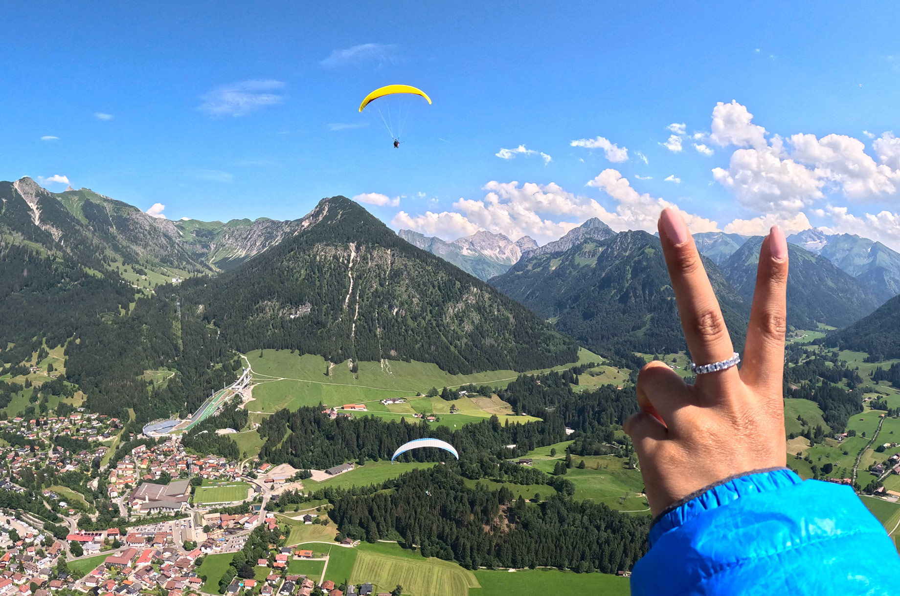 Erlebnisse im Oberallgäu: Tandemfliegen im Allgäu mit Himmelsritt - Gleitschirm Tandemfliegen in Oberstdorf mit Himmelsritt
