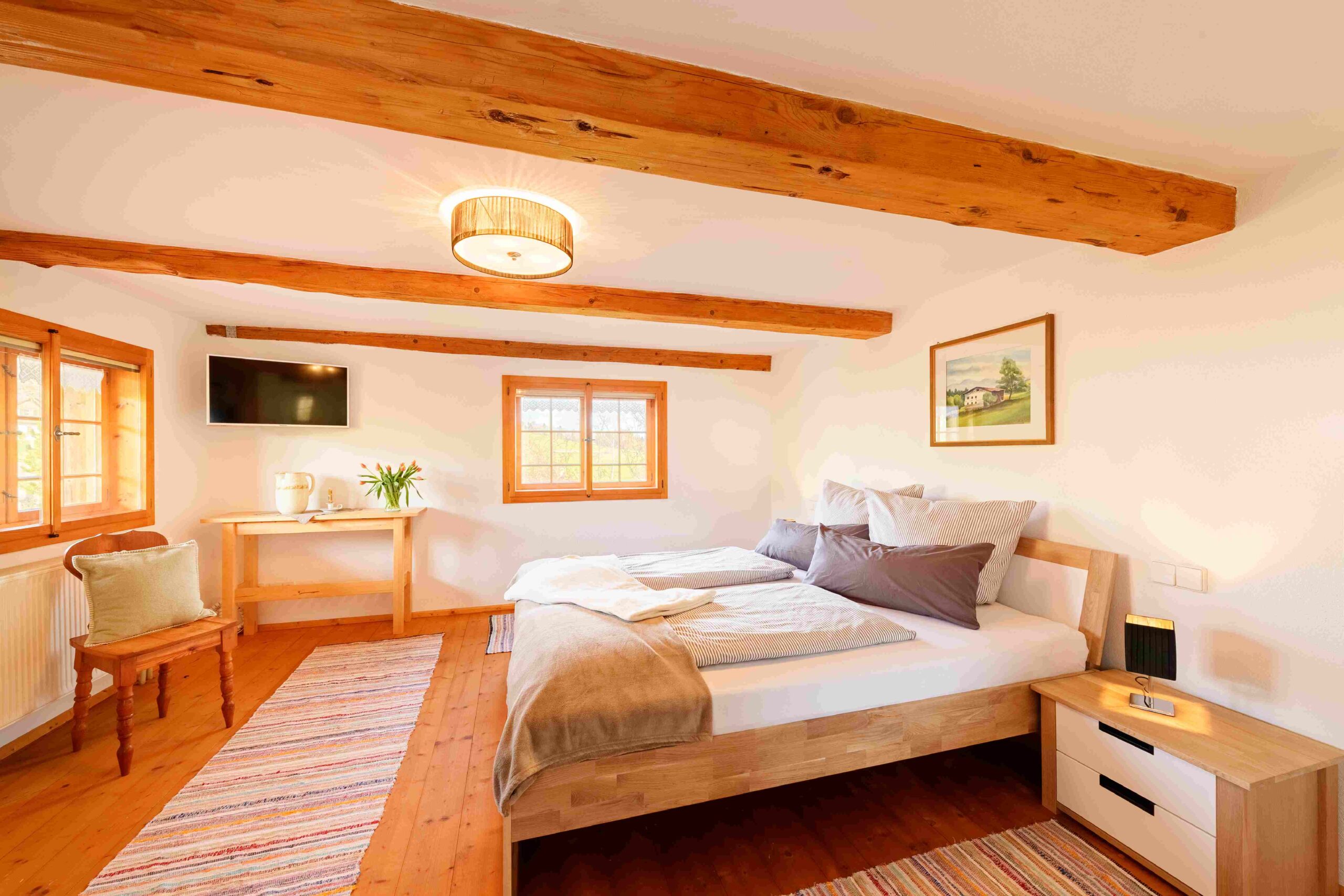 Unterkunft im Allgäu: Schlafzimmer - Bergfink -  Landsitz Rocky Docky bei Niedersonthofen im Oberallgäu