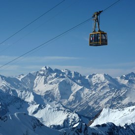 Erlebnisse im Oberallgäu: Skigebiete im Allgäu - die Nebelhornbahn über Oberstdorf - Die Nebelhornbahn im Winter 