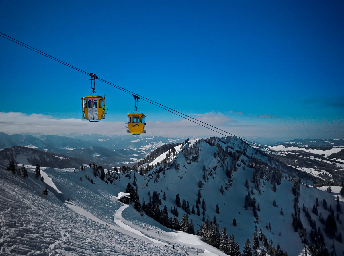 Hotels und Ferienwohnungen im Oberallgäu - Bayern - Hochgratbahn im Winter - Oberstaufen / Steibis - Hochgratbahn im Winter - Oberstaufen / Steibis