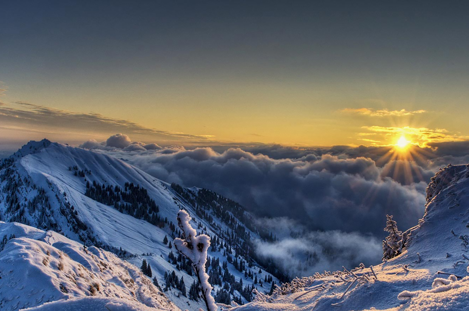 Hotels und Ferienwohnungen im Oberallgäu - Bayern - Hochgratbahn in Oberstaufen / Steibis - Hochgratbahn im Winter - Oberstaufen / Steibis