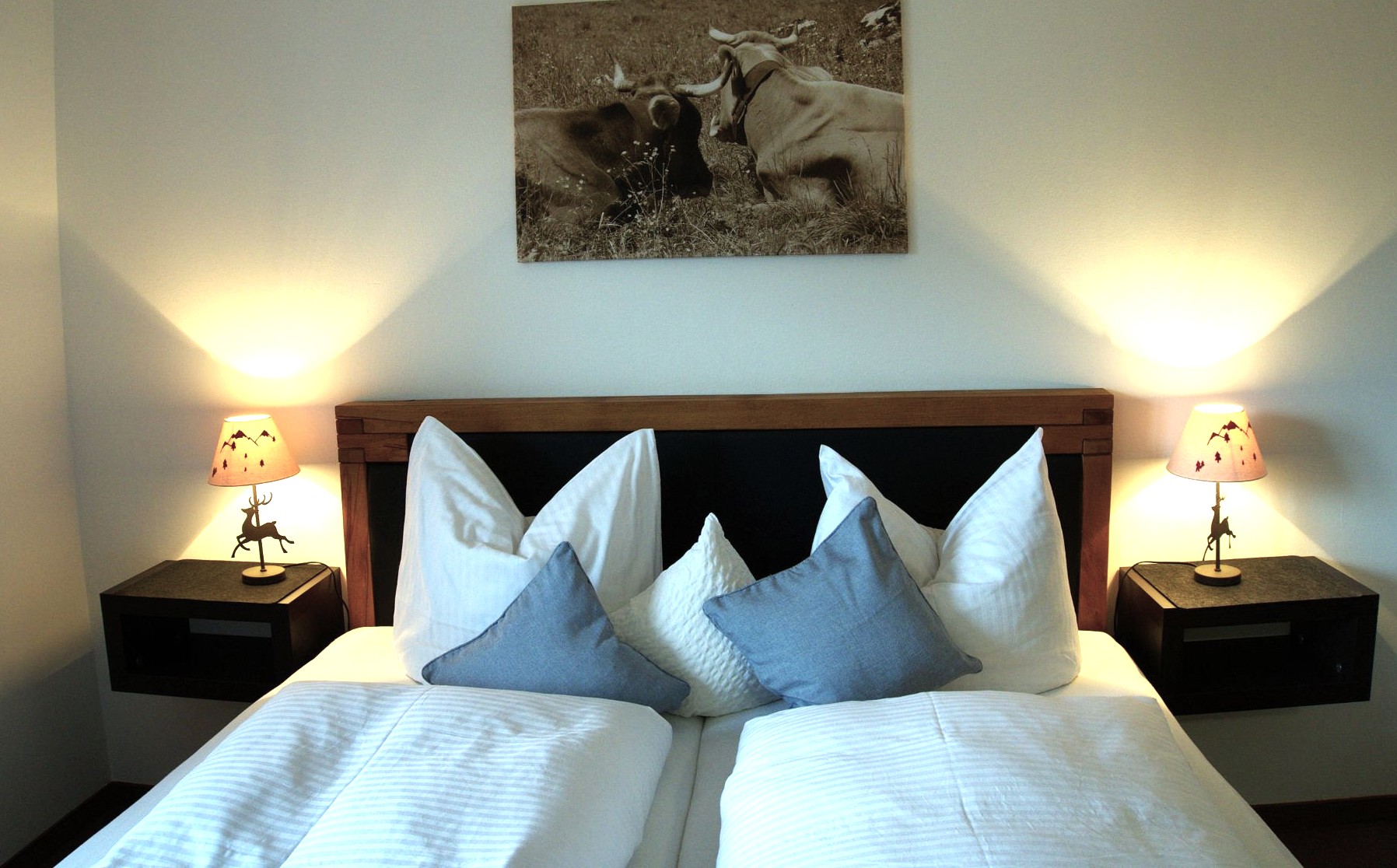 Hotels und Ferienwohnungen im Oberallgäu - Vorteilskarte: Allgäu-Walser-Pass - Blaichach - Schlafraum Bergblick - Ferienhof Kühberg