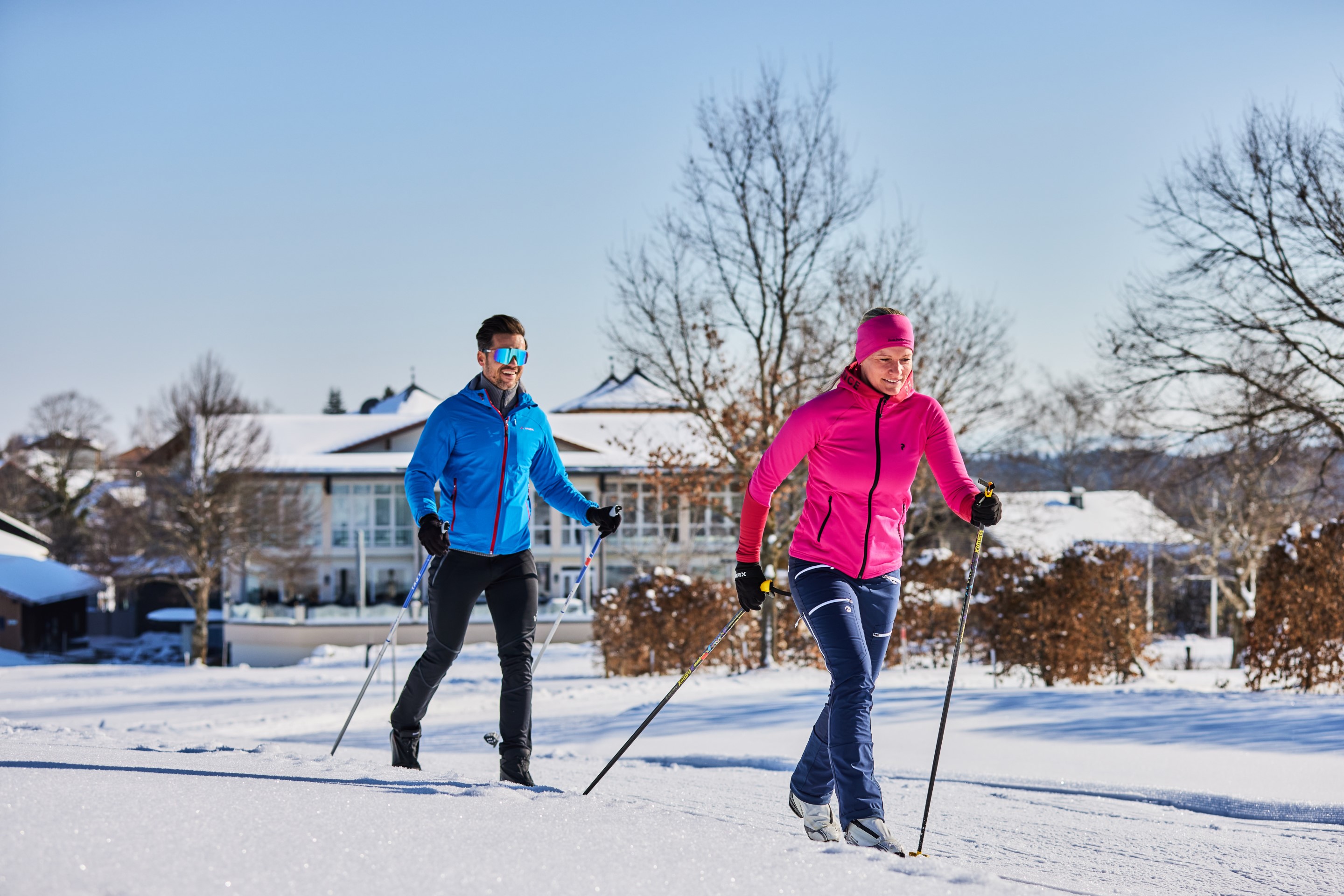 Unterkunft im Allgäu: Hanusel Hof hoteleigene Loipe direkt vor der Türe - Hanusel Hof 4*-S Hotel Golf, Wellness, Genuss und Natur in Panoramalage