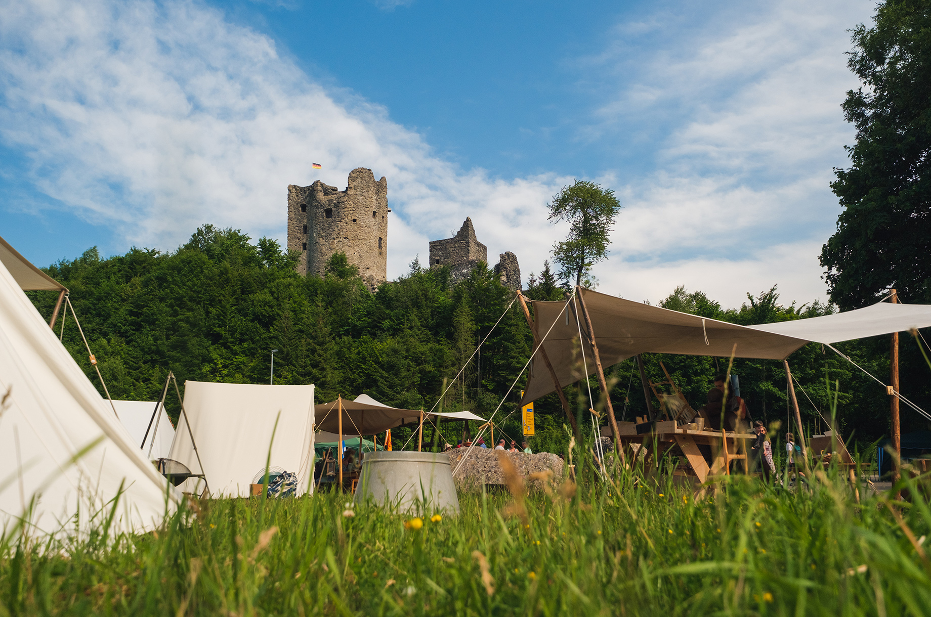 Veranstaltungen im Oberallgäu: Burgfest in Immenstadt mit Lagerleben und Krämerma - Burgfest in Immenstadt im Allgäu mit Krämermarkt